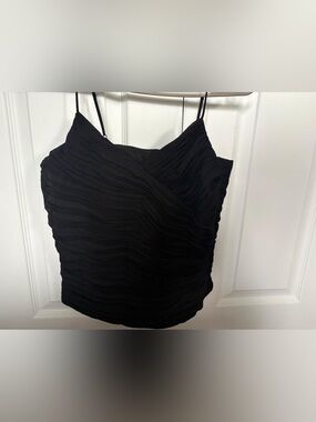 Olson black ruched cami
